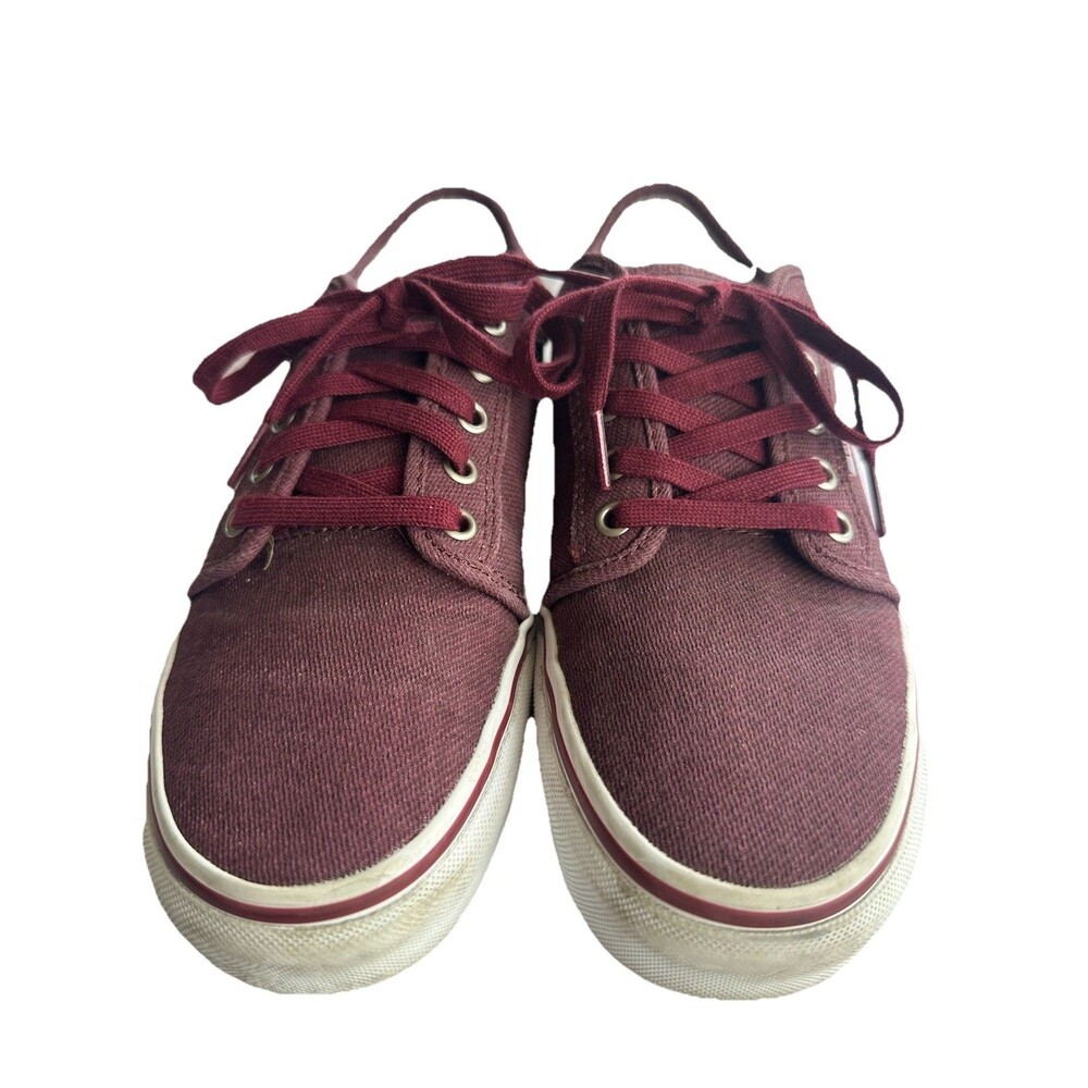 Vans Pro UltraCush HD Burgundy Canvas Lace Up Skateboarding Shoes Men's 7.5